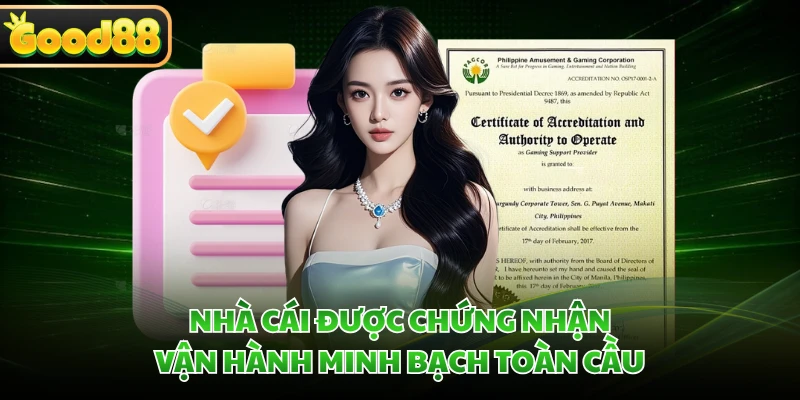 Giấy Phép Hoạt Động GOOD88 Minh Bạch Và Hợp Pháp 2 Nhà cái được chứng nhận vận hành minh bạch toàn cầu